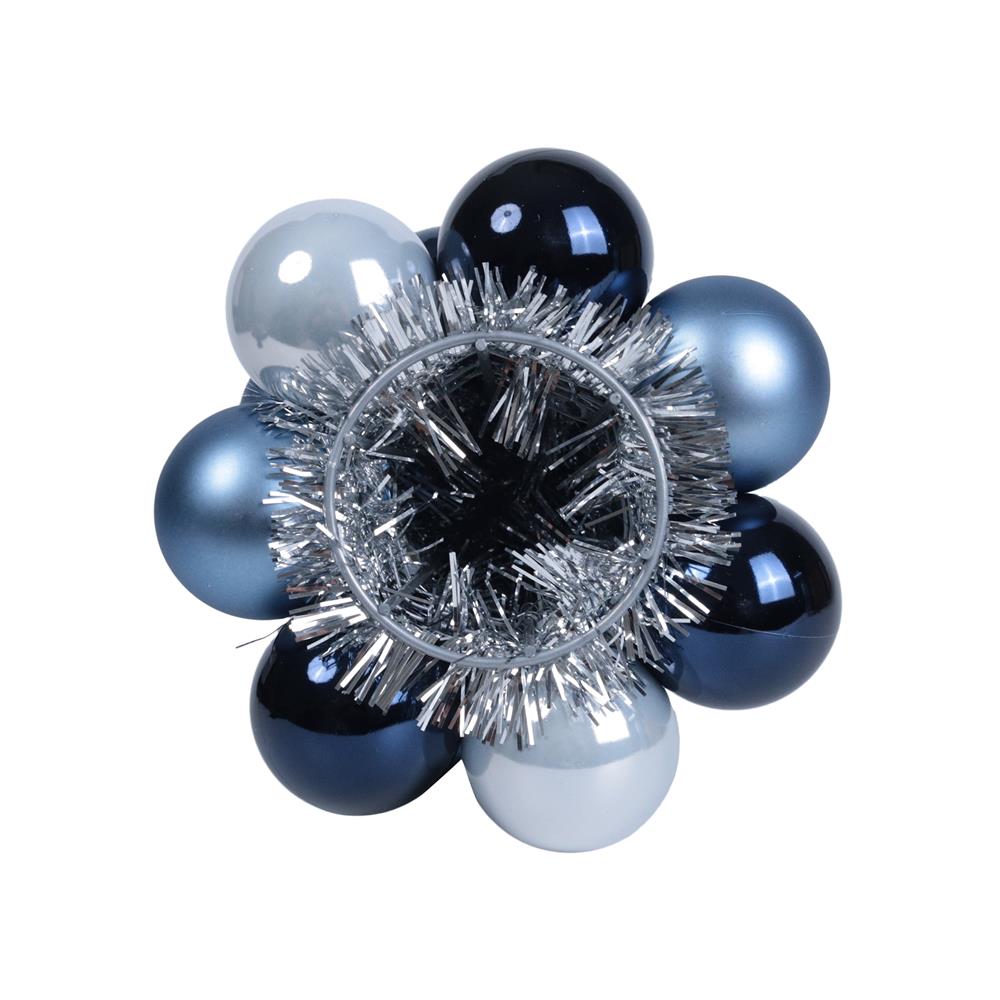 ต้นคริสต์มาสบอล HOME LIVING STYLE 18.3x39.5 ซม. สีเงิน/ฟ้า