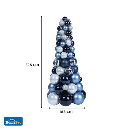 ต้นคริสต์มาสบอล HOME LIVING STYLE 18.3x39.5 ซม. สีเงิน/ฟ้า_5