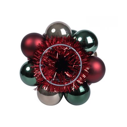 ต้นคริสต์มาสบอล HOME LIVING STYLE 18.3x39.5 ซม. สีแดง/เขียว_2