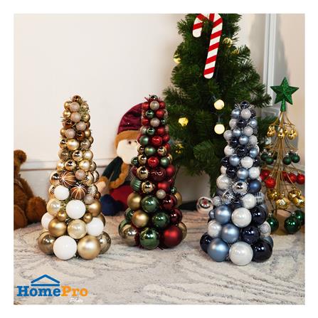 ต้นคริสต์มาสบอล HOME LIVING STYLE 18.3x39.5 ซม. สีแดง/เขียว_4