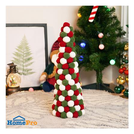 ต้นคริสต์มาสปอมปอม HOME LIVING STYLE 15x42 ซม. หลากสี_3