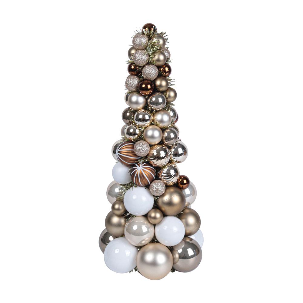 ต้นคริสต์มาสบอล HOME LIVING STYLE 18.3x39.5 ซม. สีทอง_1