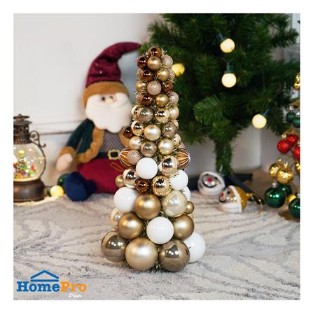 ต้นคริสต์มาสบอล HOME LIVING STYLE 18.3x39.5 ซม. สีทอง_4