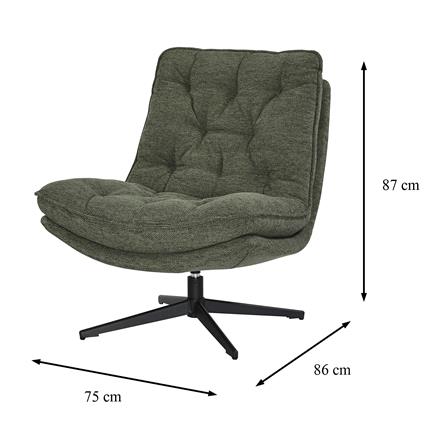 เก้าอี้พักผ่อนหมุนได้ FURDINI MONZA สีเขียวเข้ม_5