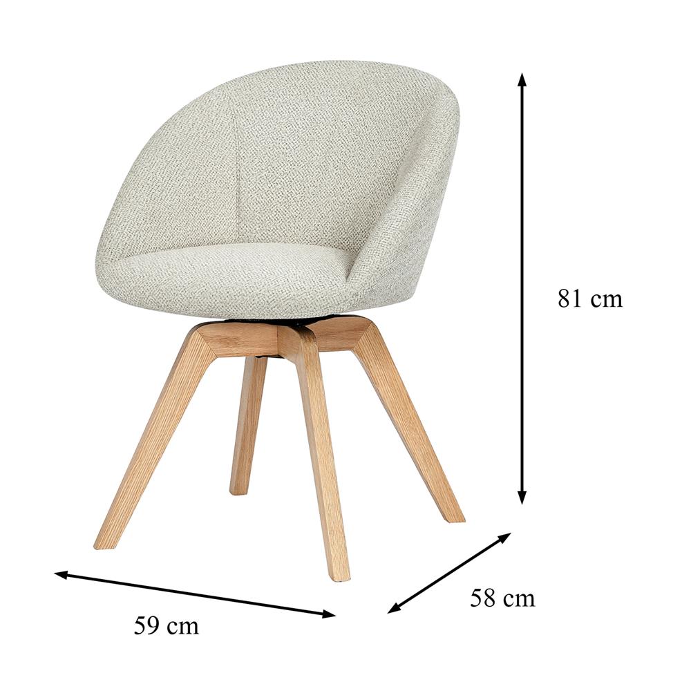 เก้าอี้ทานข้าวหมุนได้ FURDINI MIRA สีเบจ