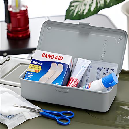 กล่องเครื่องมือเหล็ก 1 ช่อง TRUSCO T-190LG สีเทาอ่อน_1