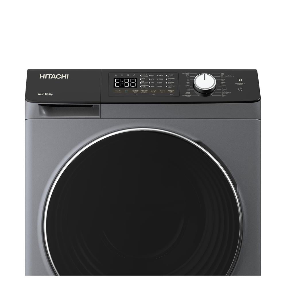 เครื่องซักผ้าฝาหน้า HITACHI BD-1054HVOS 10.5 กก. 1400RPM อินเวอร์เตอร์ สีเทา