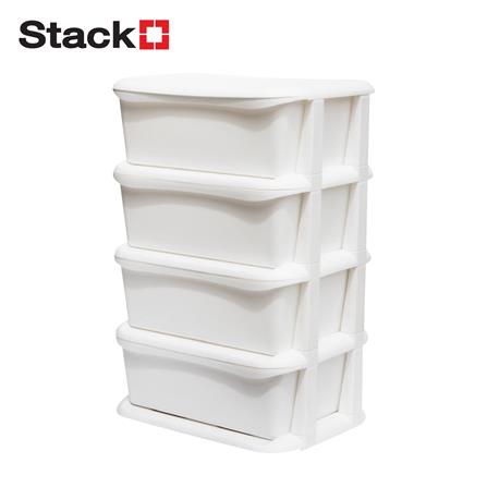 ตู้ลิ้นชัก 4 ชั้น STACKO HIDA 50x38x76ซม. สีขาว_0