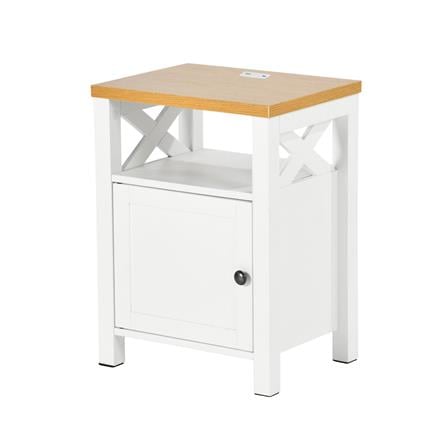 ตู้ข้างเตียง FURDINI FARM 45 ซม. สีขาว/ไม้_0