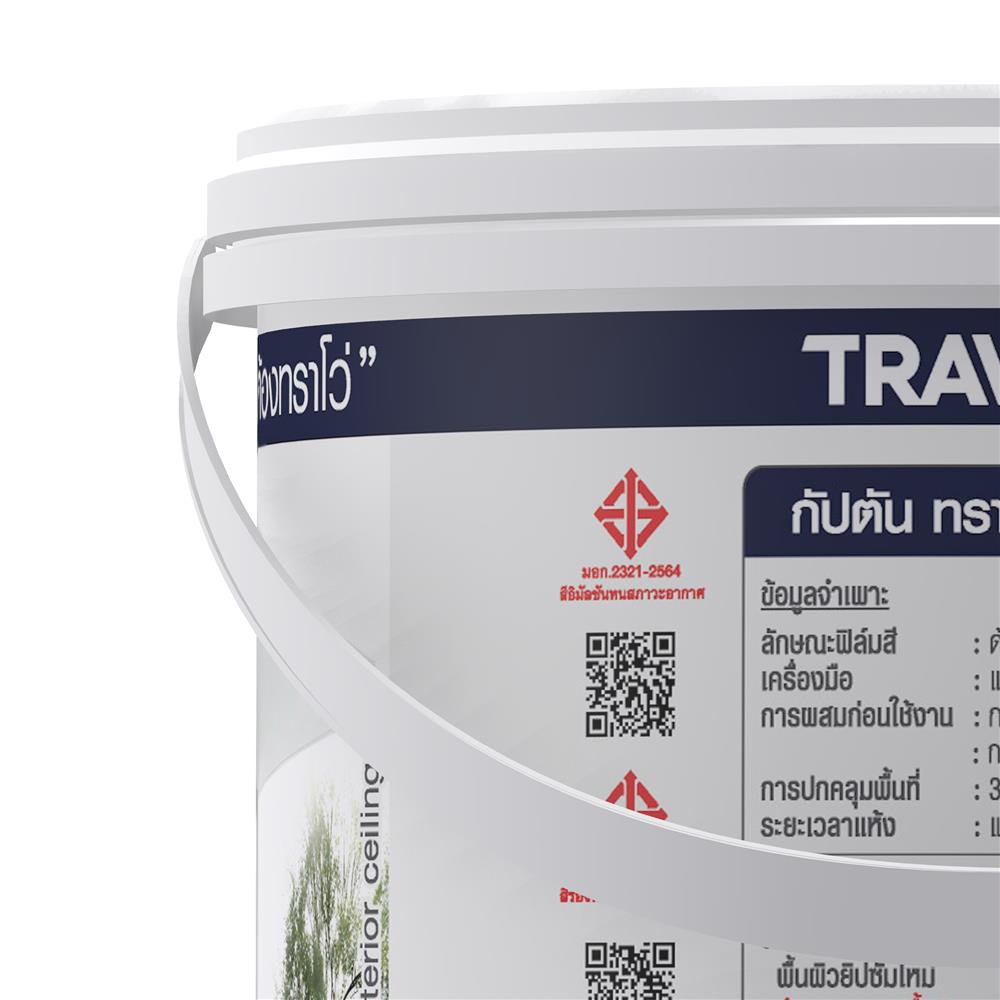 สีน้ำทาฝ้า CAPTAIN TRAVO 2IN1 T7000 สีขาว 1 แกลลอน