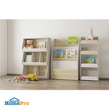 ชั้นวางหนังสือเด็ก FURDINI TORI 50 ซม. สี PINE OAK/ขาว_4