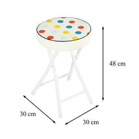 เก้าอี้พับ FURDINI APPLE PU ลายจุด_5