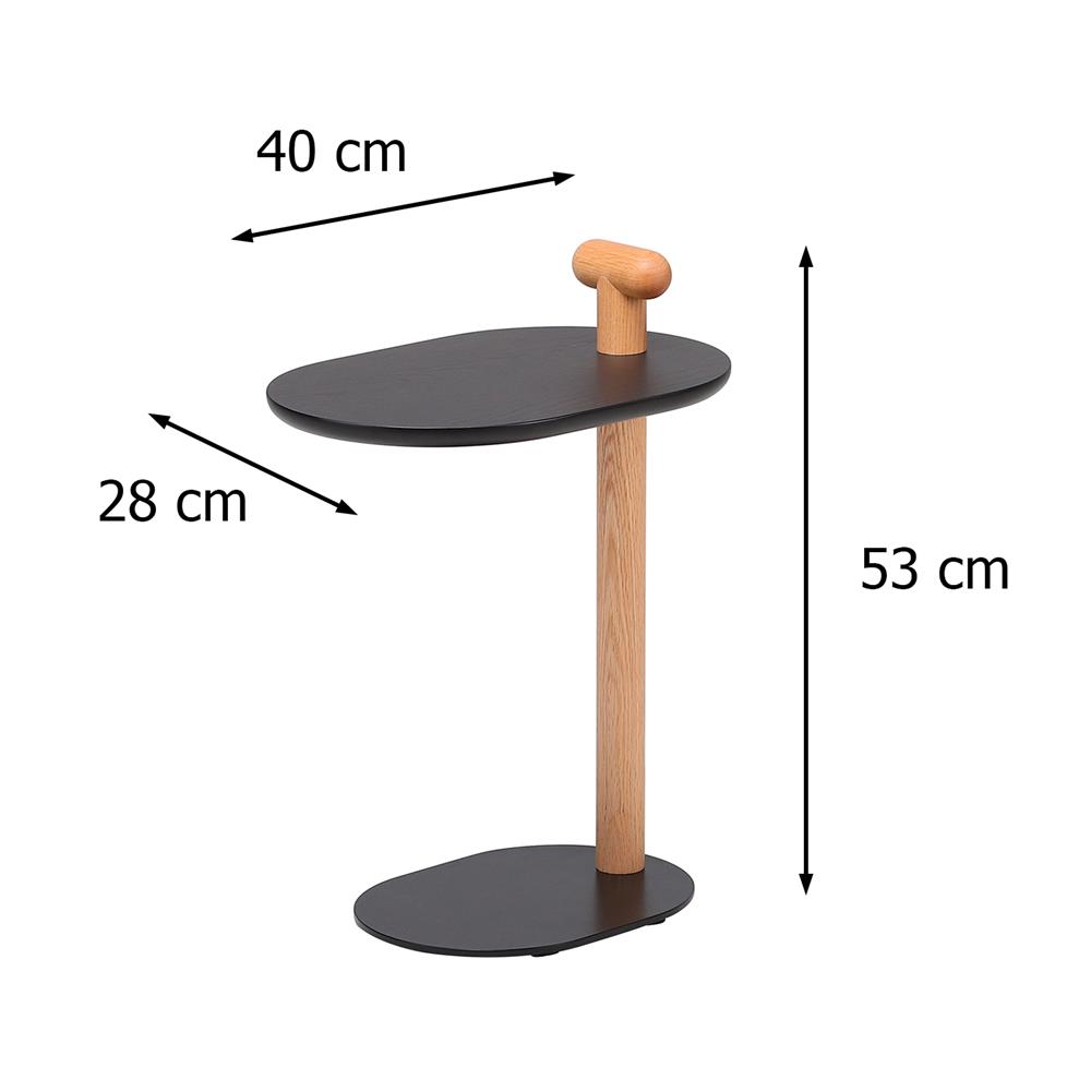 โต๊ะข้าง FURDINI NATURA 28 ซม. สีดำ