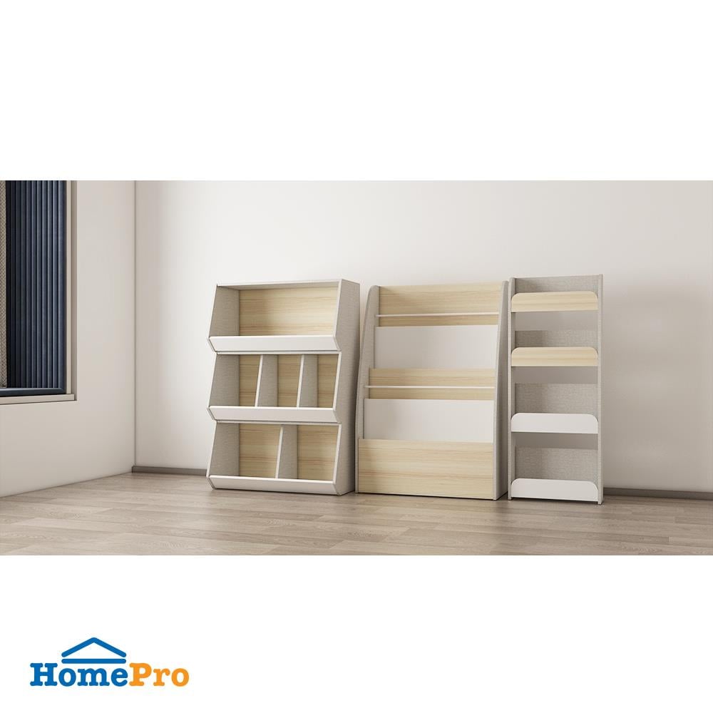 ชั้นวางของเล่นเด็ก FURDINI TORI 80 ซม. สี PINE OAK/ขาว/เทา