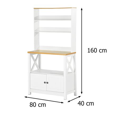 ตู้สูง บานผสม FURDINI FARM 80 ซม. สีขาว/ไม้_6