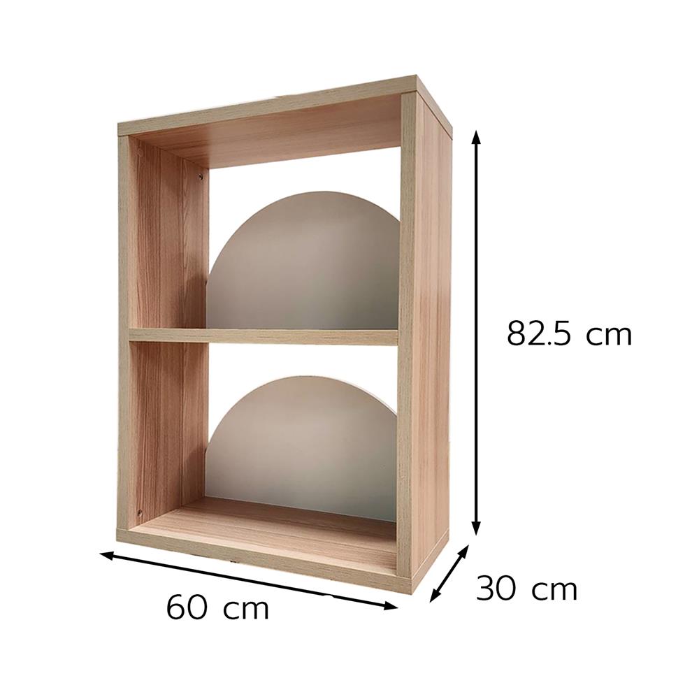 ชั้นวางของโล่ง 3 ชั้น FURDINI DEMI 60 ซม. สี PINE OAK/ขาว