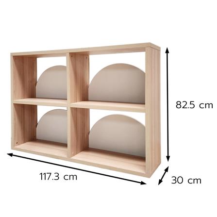 ชั้นวางของโล่ง 4 ช่อง FURDINI DEMI 117.3 ซม. สี PINE OAK/ขาว_3