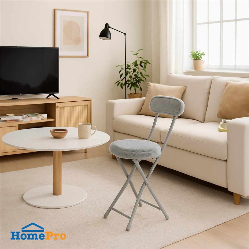 เก้าอี้พับ FURDINI PUFF สีเทา