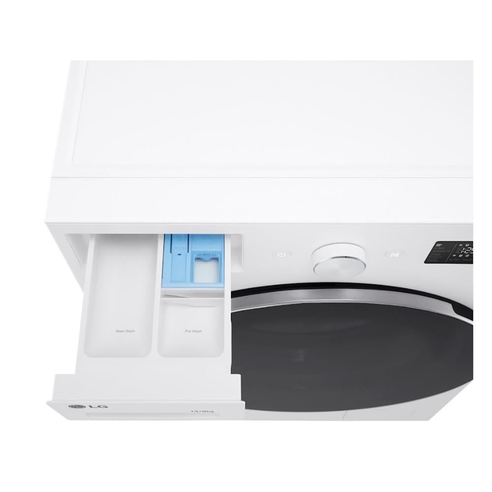 เครื่องซักอบผ้าฝาหน้า LG F2515RNEW 15/8 กก. 1100RPM อินเวอร์เตอร์ สีขาว