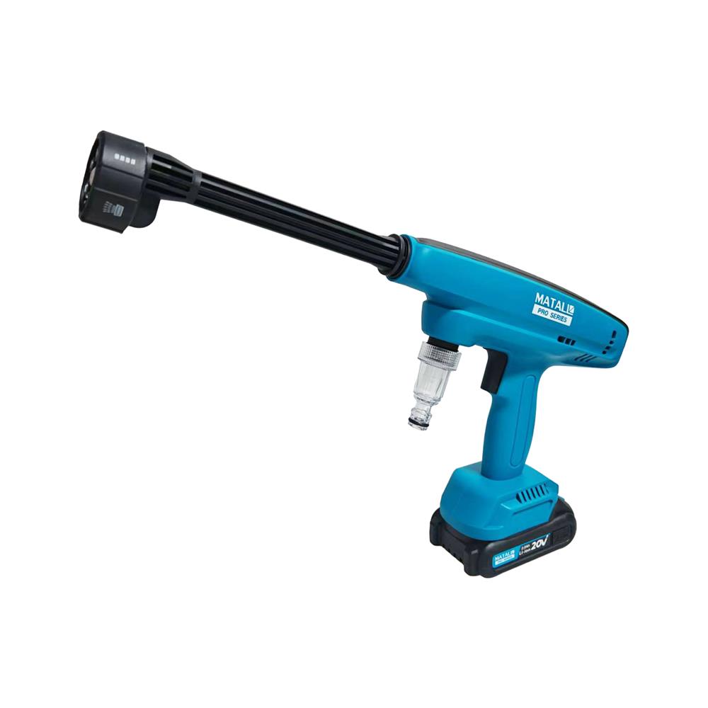 เครื่องฉีดน้ำไร้สาย (พร้อมแบตเตอรี่และแท่นชาร์จ) MATALL PRO M006 15 บาร์ 20 โวลต์
