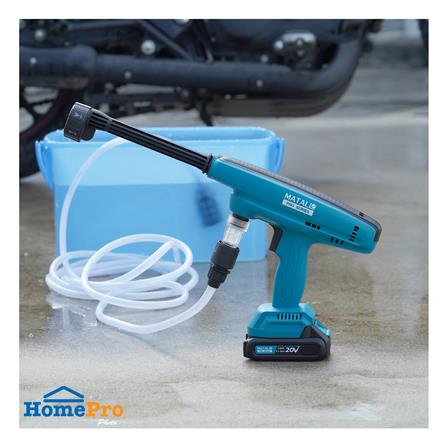 เครื่องฉีดน้ำไร้สาย (พร้อมแบตเตอรี่และแท่นชาร์จ) MATALL PRO M006 15 บาร์ 20 โวลต์_5