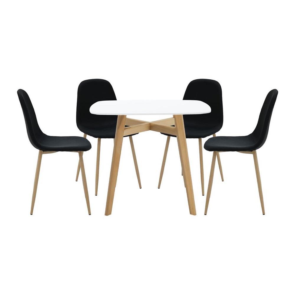 ชุดโต๊ะทานข้าว 4 ที่นั่ง SB FURNITURE JANORA-A80&LASTA 59062984 สีขาว