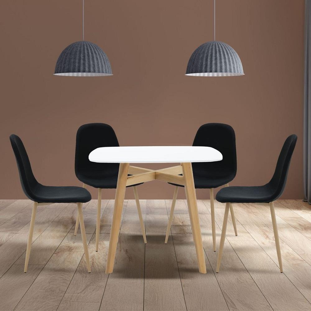 ชุดโต๊ะทานข้าว 4 ที่นั่ง SB FURNITURE JANORA-A80&LASTA 59062984 สีขาว
