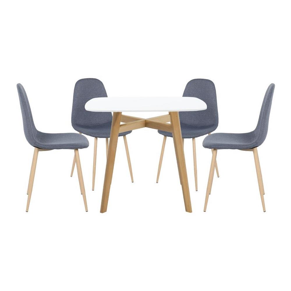 ชุดโต๊ะทานข้าว 4 ที่นั่ง SB FURNITURE JANORA-A80&LASTA 59062987 สีขาว