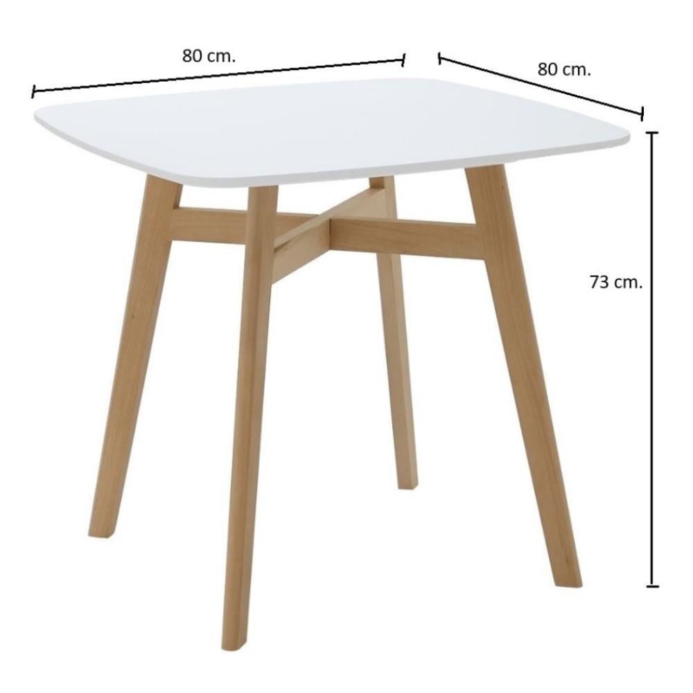 ชุดโต๊ะทานข้าว 2 ที่นั่ง SB FURNITURE JANORA-A80&YEARLING 59062972 สีขาว