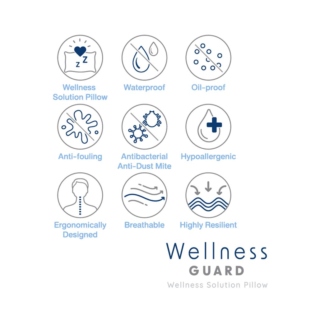 หมอนหนุน FROLINA WELLNESS GUARD M BAG 19x29 นิ้ว สีขาว