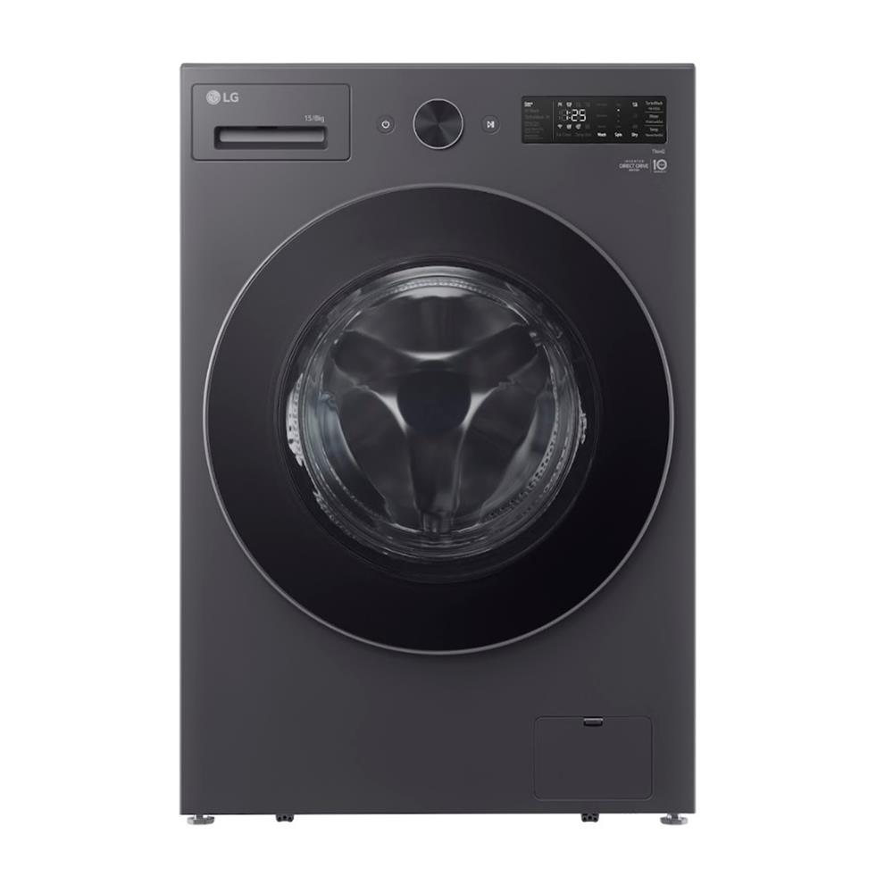 เครื่องซักอบผ้าฝาหน้า LG F2515RNEG 15/8 กก. 1100RPM อินเวอร์เตอร์ สีเทาเข้ม