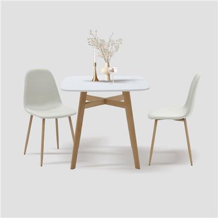 ชุดโต๊ะทานข้าว 2 ที่นั่ง SB FURNITURE JANORA-A80&LASTA 59062965 สีขาว_5