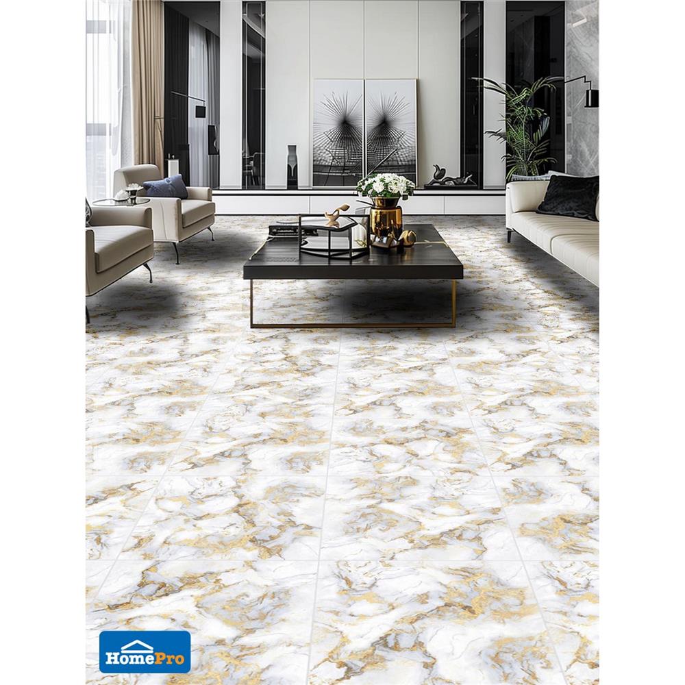 กระเบื้องพื้น 60x60 ซม. TARA ยูจิน ขาว A 1.44 ตร.ม.