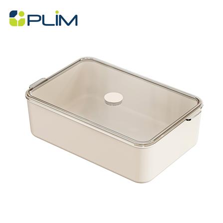 กล่องจัดเก็บผ้า มีฝา PLIM BRIX สีเบจ_0