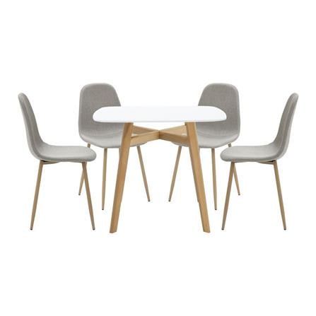 ชุดโต๊ะทานข้าว 4 ที่นั่ง SB FURNITURE JANORA-A80&LASTA 59062983 สีขาว_0