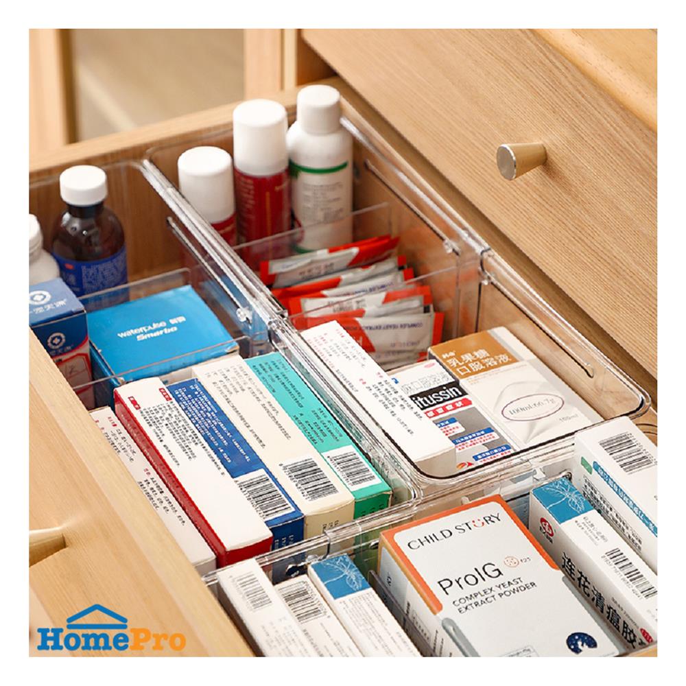 กล่องเก็บของปรับขนาดได้ KECH GLOSSY SIZE L สีใส