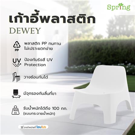 เก้าอี้พลาสติก SPRING DEWEY สีขาว_2