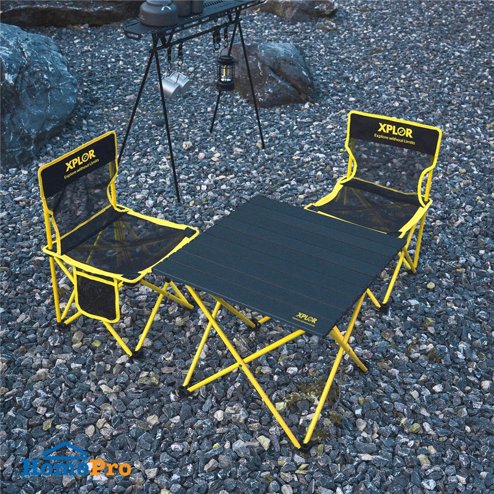 ชุดสนามแคมป์ปิ้ง 2 ที่นั่ง SPRING XPLOR สีดำ/เหลือง