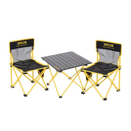 ชุดสนามแคมป์ปิ้ง 2 ที่นั่ง SPRING XPLOR สีดำ/เหลือง_0