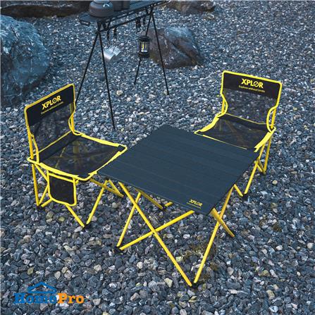 ชุดสนามแคมป์ปิ้ง 2 ที่นั่ง SPRING XPLOR สีดำ/เหลือง_5