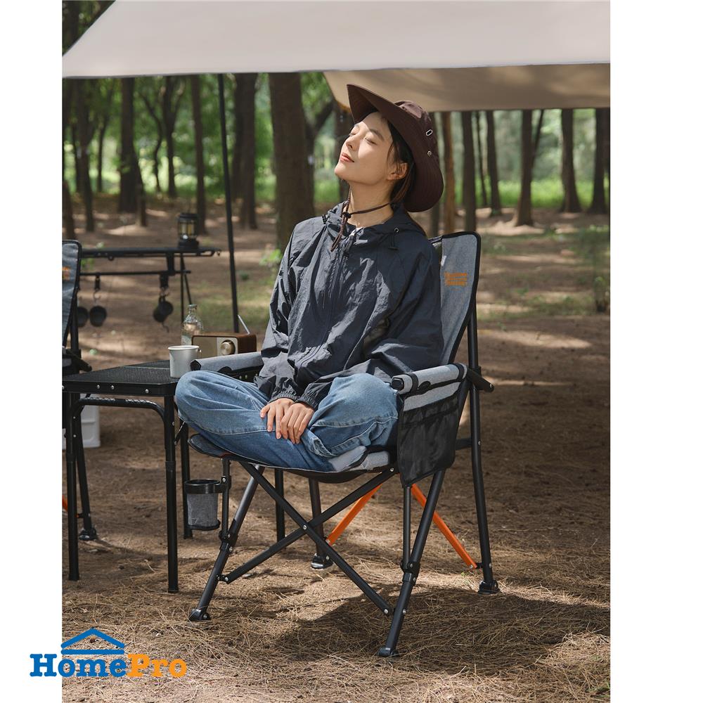 เก้าอี้แคมป์ปิ้ง SPRING XL XPLOR สีเทา