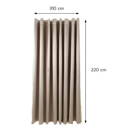 ผ้าม่าน EYELET HOME LIVING STYLE MEET UV 310X220 ซม. สีน้ำตาล_7