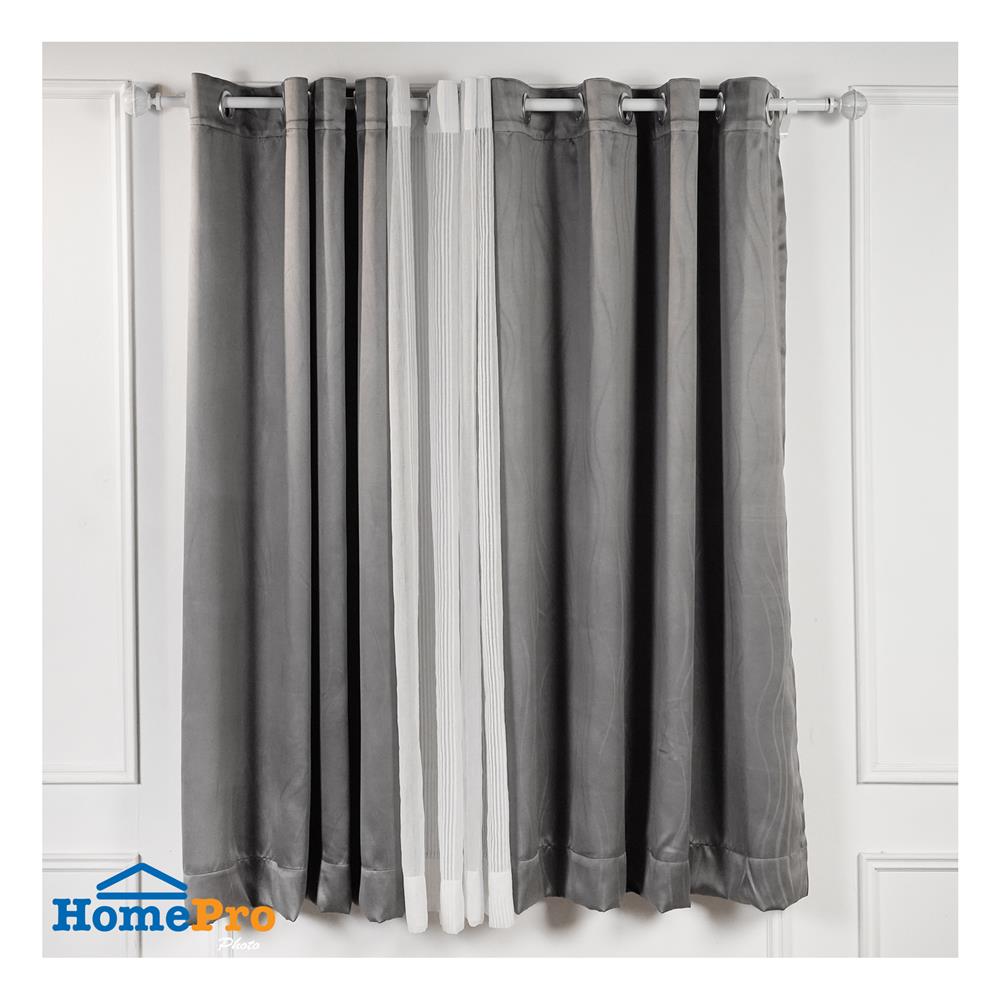 ผ้าม่าน EYELET HOME LIVING STYLE MEET UV 150X160 ซม. สีเทา