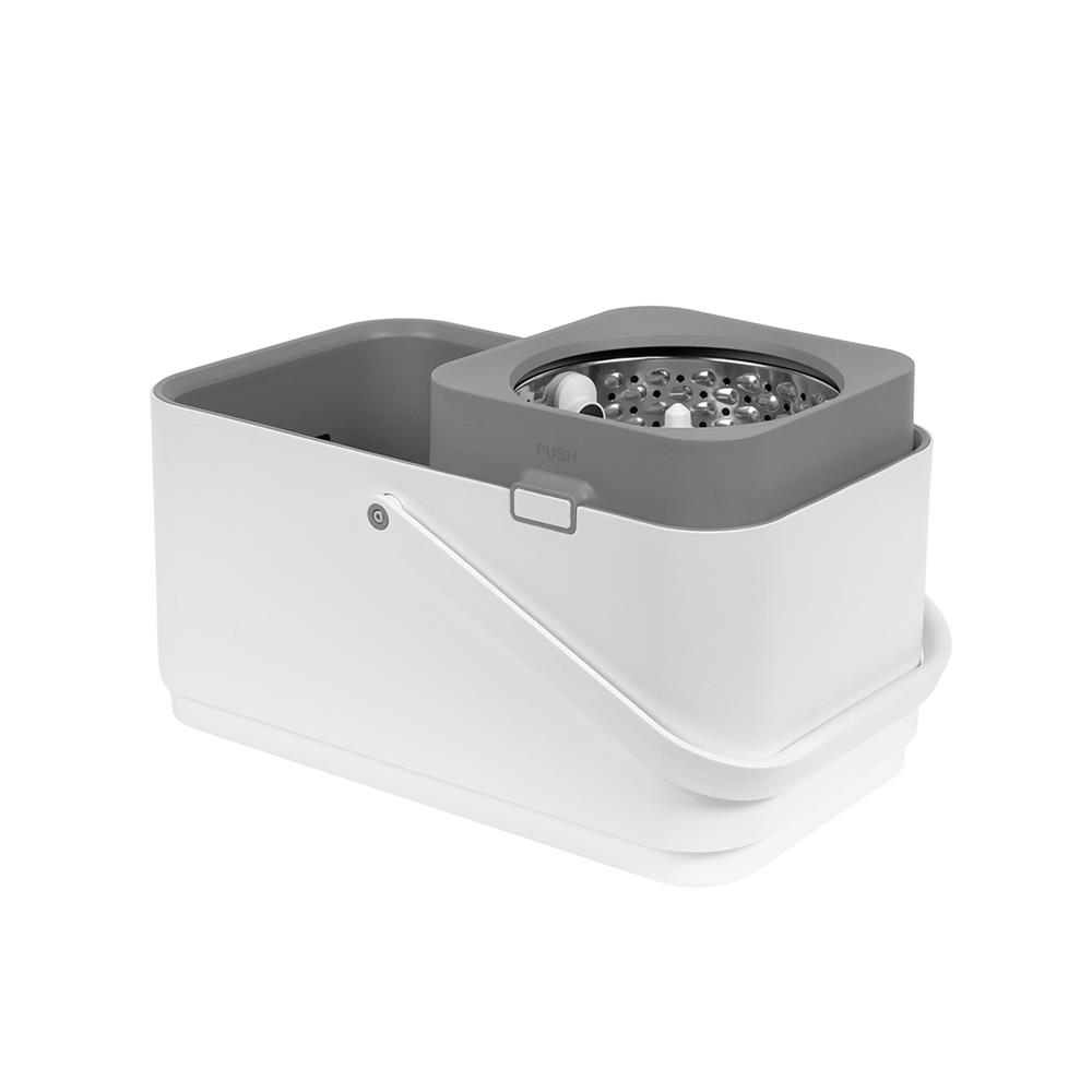 ชุดอุปกรณ์ถังปั่นพรีเมี่ยมพร้อมไม้ม็อบ ACCO A-NAMI สีเทา