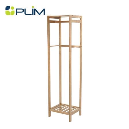 ราวแขวนผ้าไม้พร้อมชั้นวางของ 45 ซม. PLIM LIVARA สีมอคค่า_1