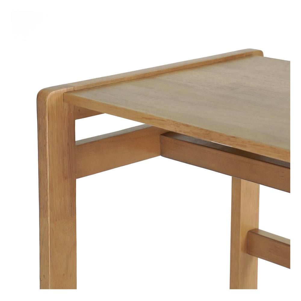 ราวแขวนผ้าไม้ 2 ราวแขวนพร้อมชั้นวาง 70 ซม. PLIM LIVARA สีมอคค่า