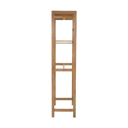 ราวแขวนผ้าไม้ 2 ราวแขวนพร้อมชั้นวาง 70 ซม. PLIM LIVARA สีมอคค่า_2