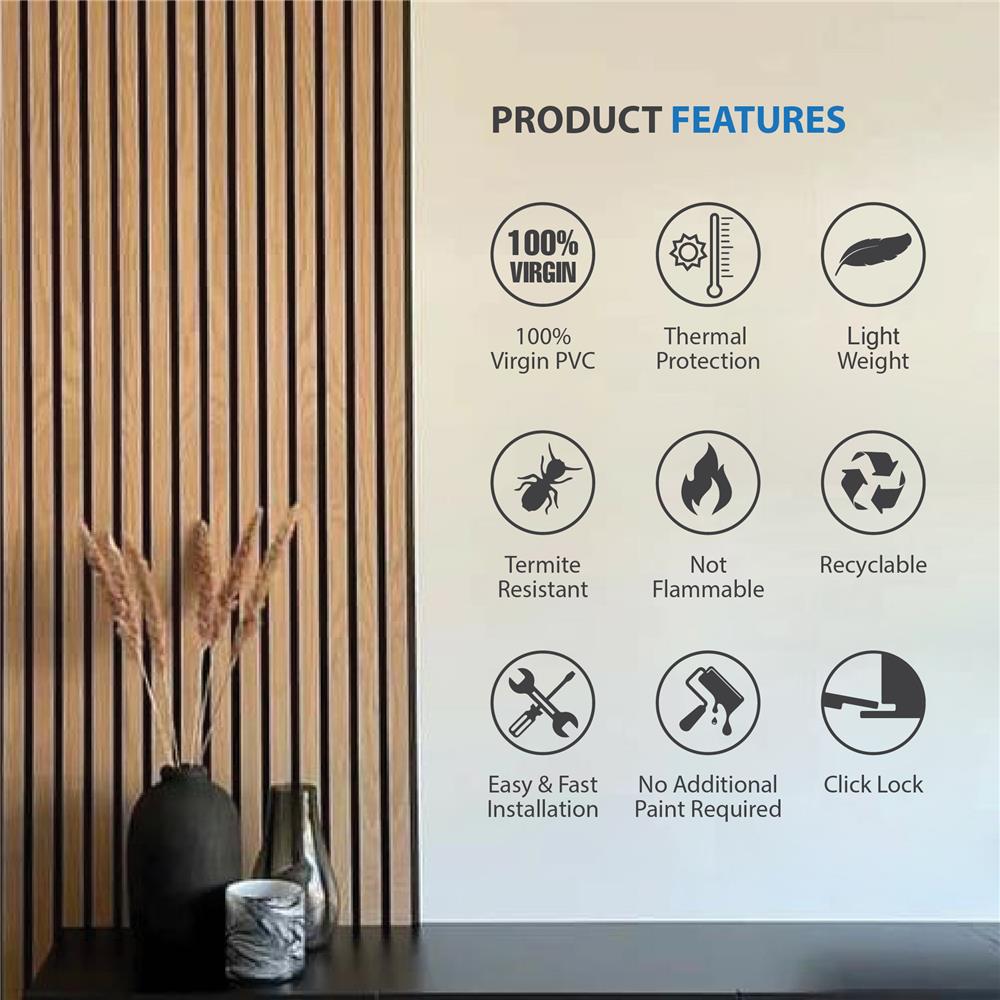แผ่นผนัง PVC INOVAR FLOOR WPE933A 19.3x1.2x240 ซม. สี SKY MAPLE