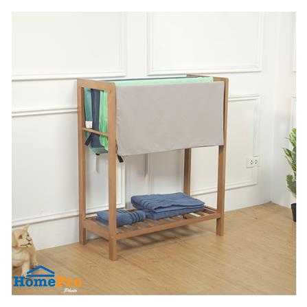 ราวพาดผ้าไม้ยางพารา 4 เส้น PLIM LIVARA 75 ซม. สีมอคค่า_4