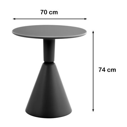 โต๊ะเหล็ก SPRING LUXU 70 ซม. สีดำ_2